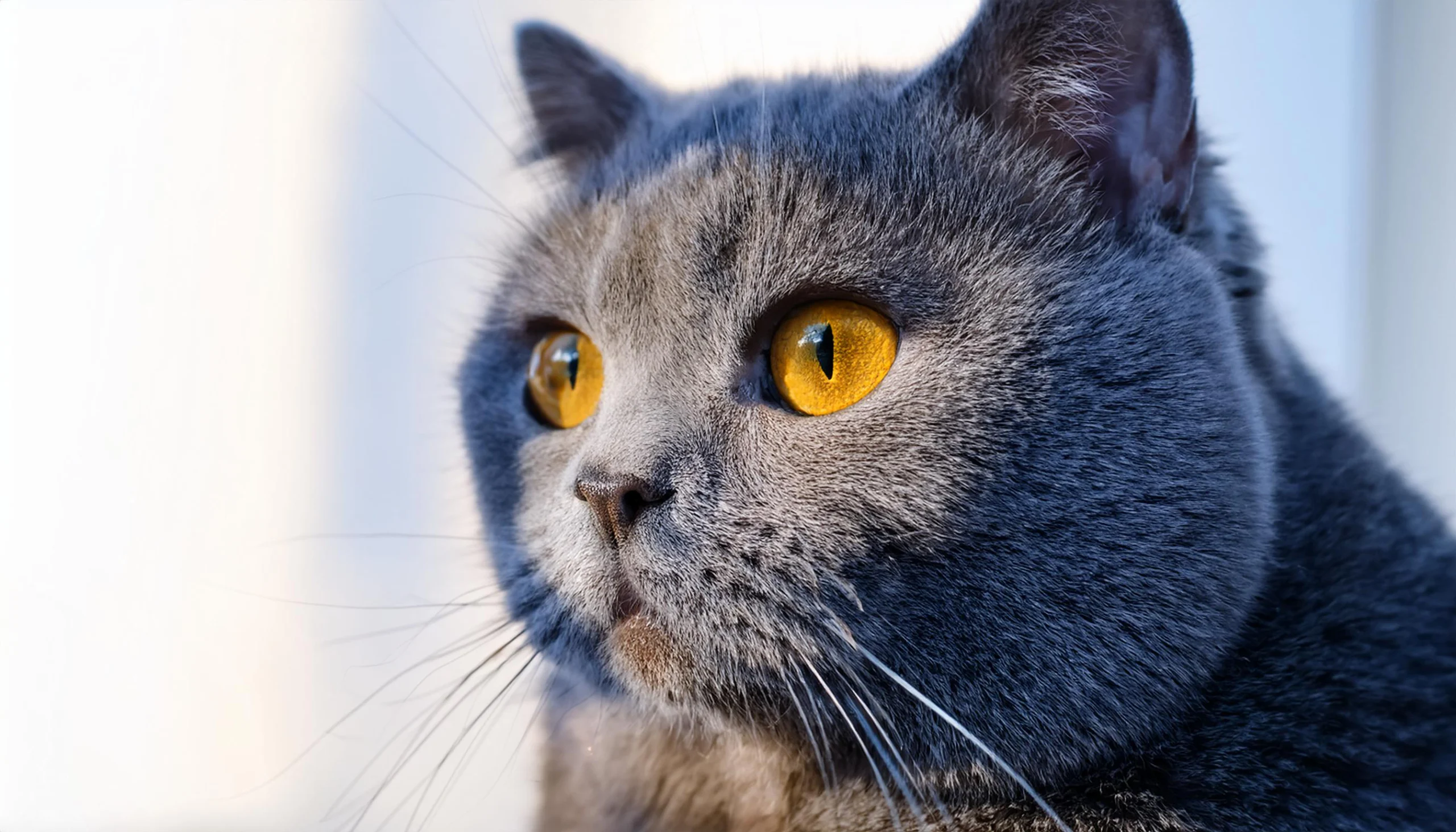 Olhos acobreados e uma pelagem macia definem o British Shorthair